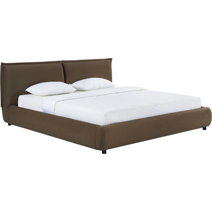 Mel Faux Mohair Bed by TOV Furniture. Made from faux mohair, mdf in a unique style.