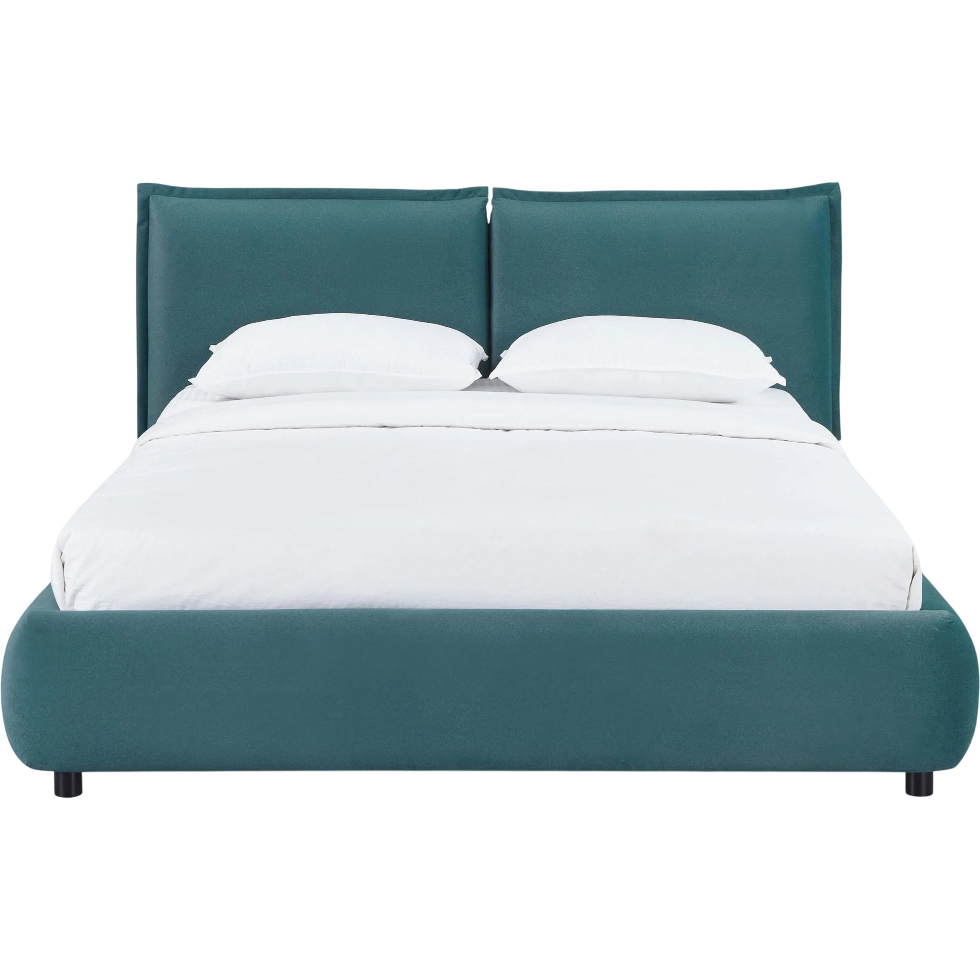 Mel Faux Mohair Bed by TOV Furniture. Made from faux mohair, mdf in a unique style.
