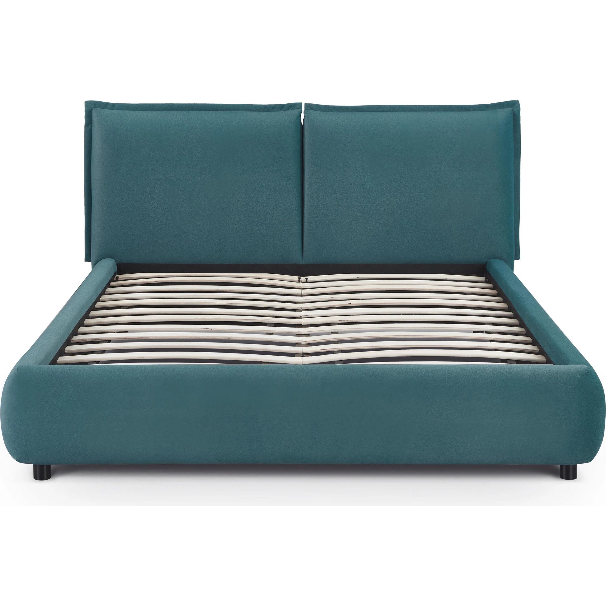 Mel Faux Mohair Bed by TOV Furniture. Made from faux mohair, mdf in a unique style.