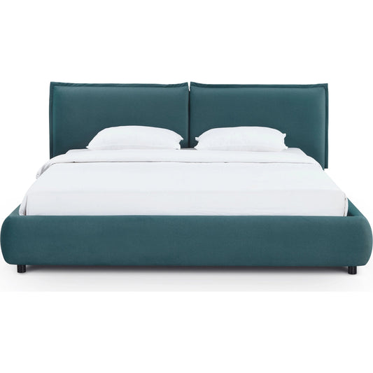 Mel Faux Mohair Bed by TOV Furniture. Made from faux mohair, mdf in a unique style.