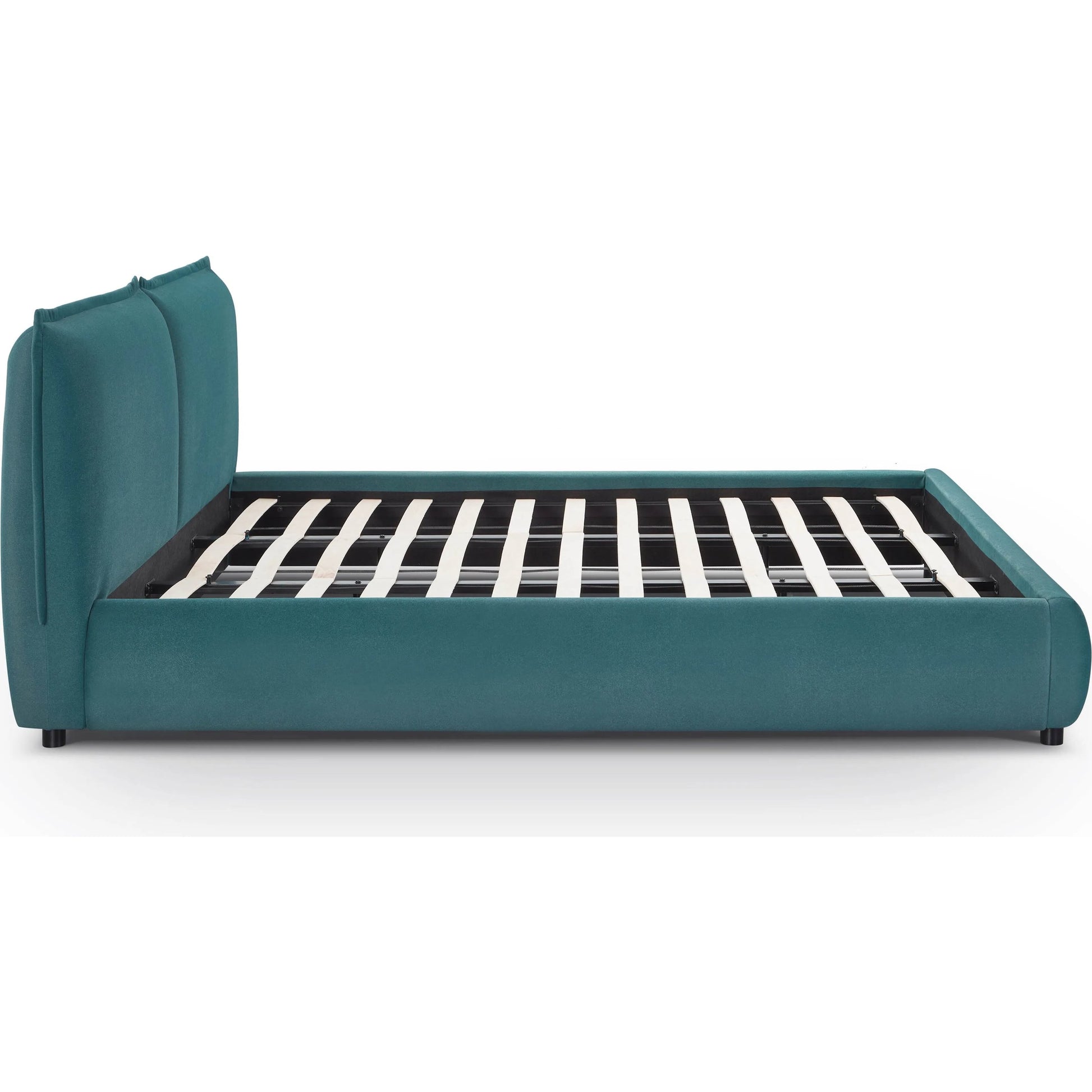 Mel Faux Mohair Bed by TOV Furniture. Made from faux mohair, mdf in a unique style.