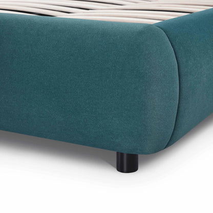 Mel Faux Mohair Bed by TOV Furniture. Made from faux mohair, mdf in a unique style.