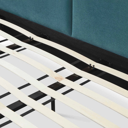 Mel Faux Mohair Bed by TOV Furniture. Made from faux mohair, mdf in a unique style.