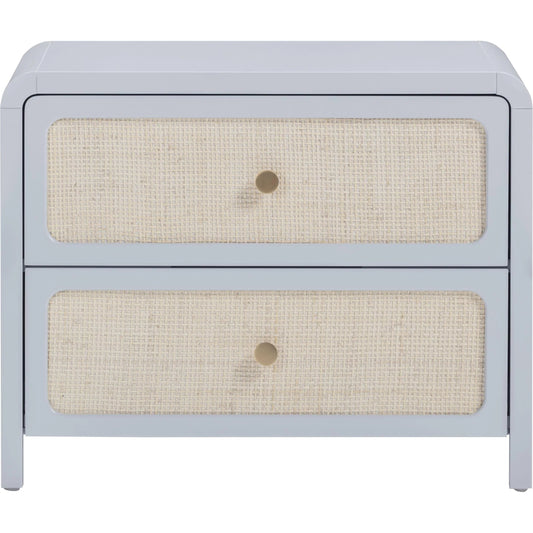 Patty Rattan 2 Drawer Nightstand by TOV Furniture. Made from mdf, rattan, wood in a unique style.