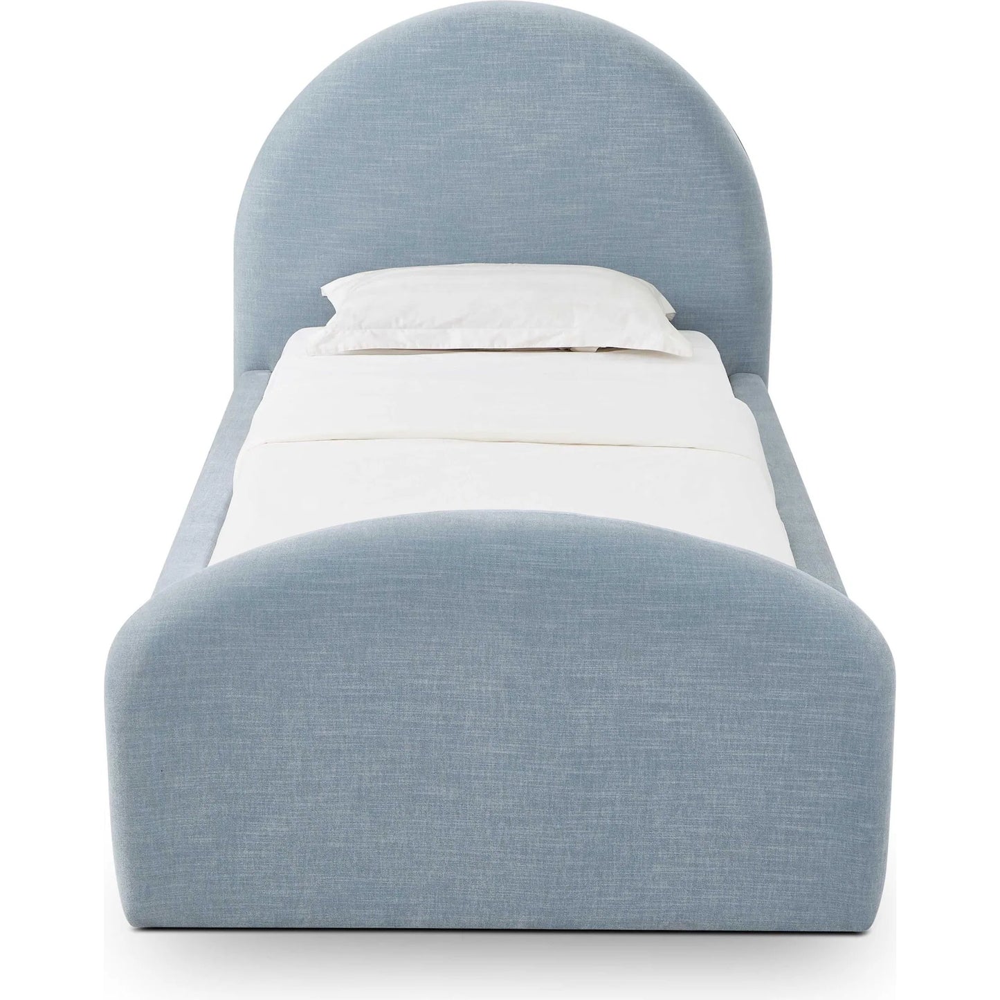 002 SI-2454347 | Additional Silo | Moon Chambray Chenille Bed by TOV Furniture in blue. Made from chenille, mdf in a unique style.