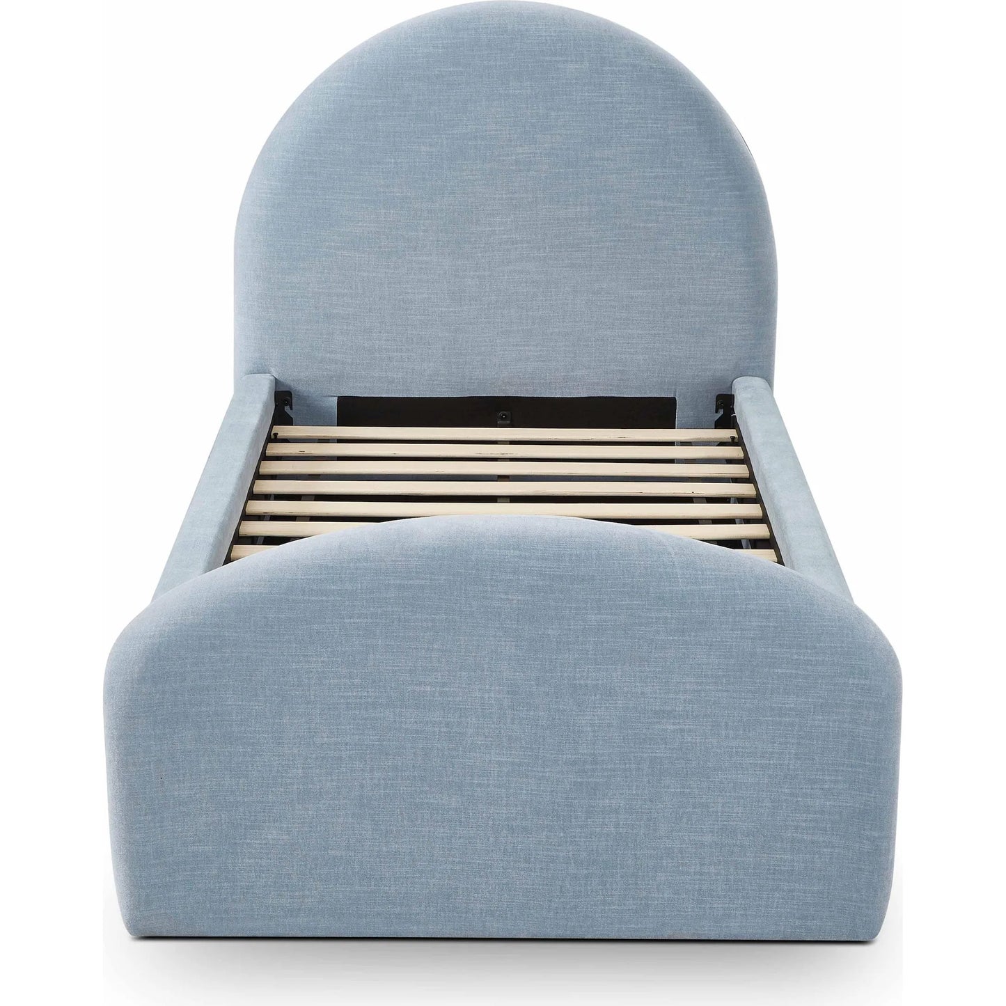 004 SI-2454347 | Additional Silo | Moon Chambray Chenille Bed by TOV Furniture in blue. Made from chenille, mdf in a unique style.