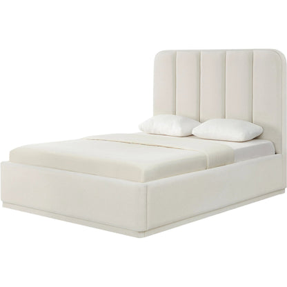 Parker Bed by TOV Furniture. Made from chenille, mdf in a unique style.