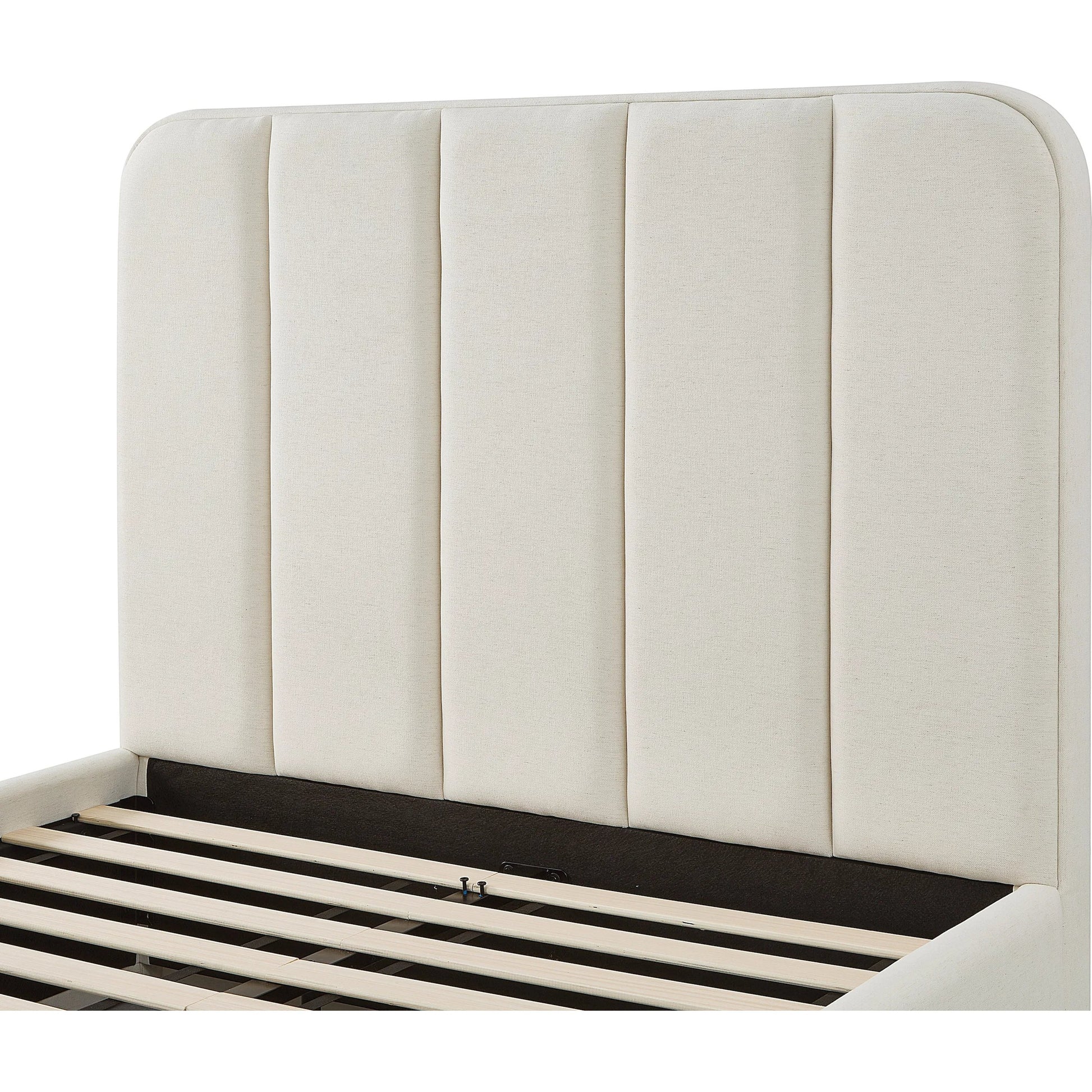Parker Bed by TOV Furniture. Made from chenille, mdf in a unique style.