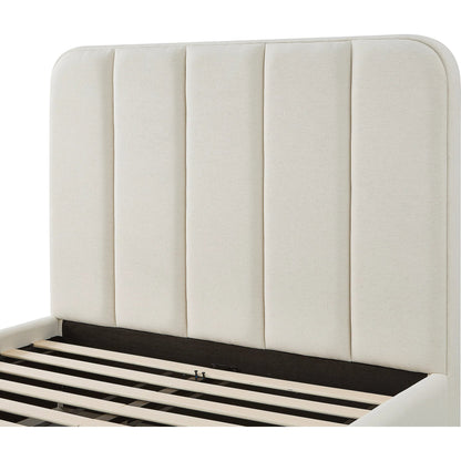 Parker Bed by TOV Furniture. Made from chenille, mdf in a unique style.