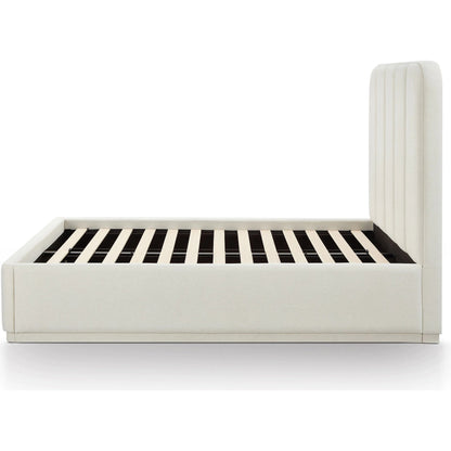 Parker Bed by TOV Furniture. Made from chenille, mdf in a unique style.