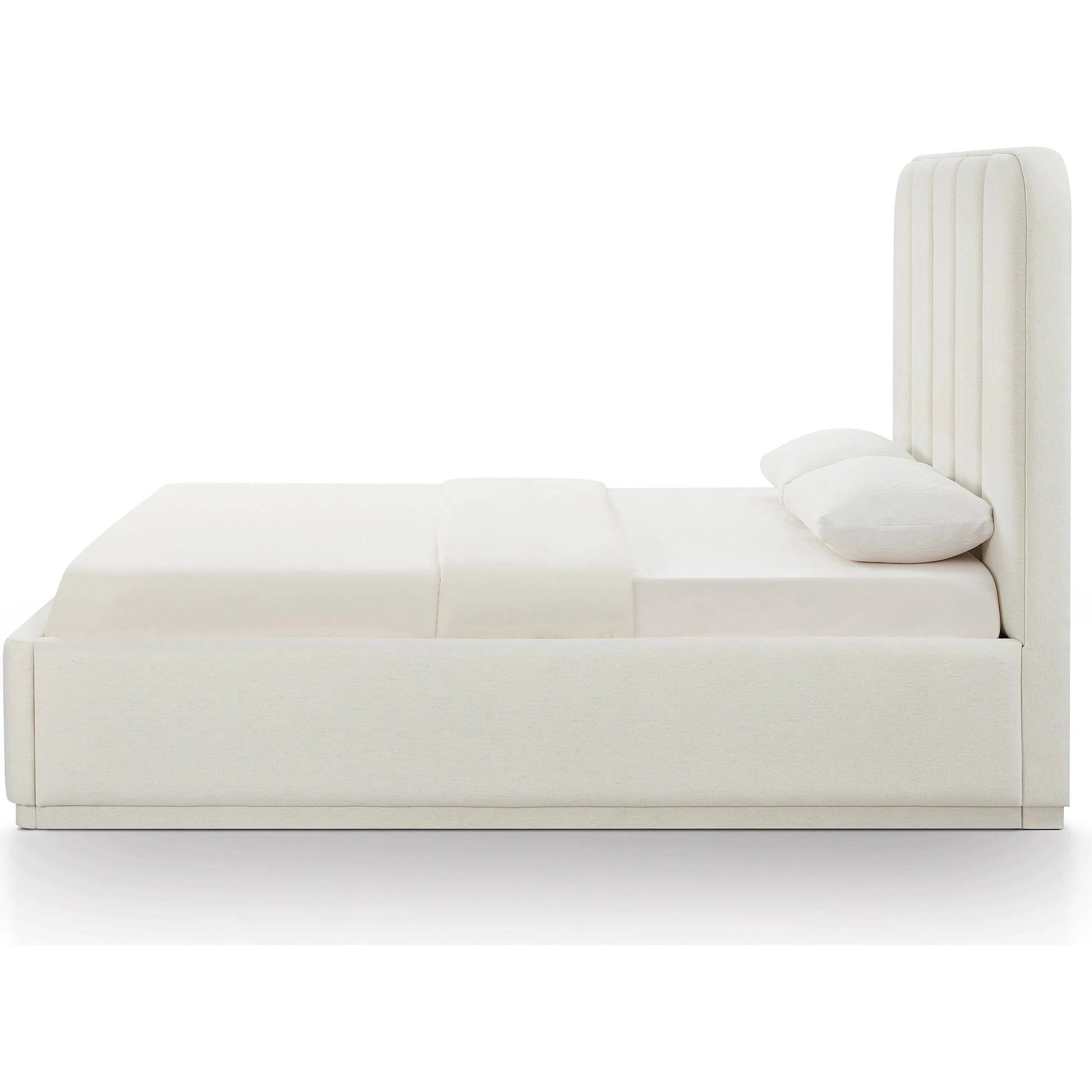 Parker Bed by TOV Furniture. Made from chenille, mdf in a unique style.