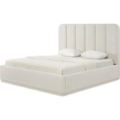 Parker Bed by TOV Furniture. Made from chenille, mdf in a unique style.