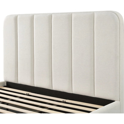 Parker Bed by TOV Furniture. Made from chenille, mdf in a unique style.