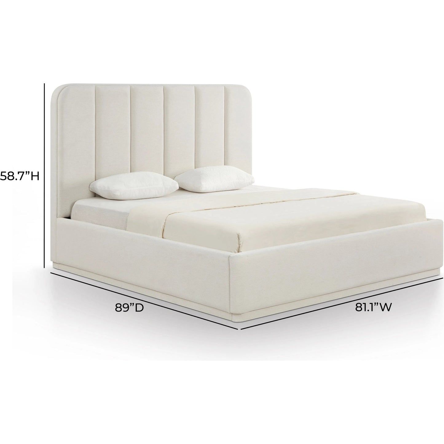 014 SI-2535629 | Additional Silo | Parker Bed by TOV Furniture. Made from chenille, mdf in a unique style.
