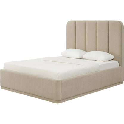 Parker Bed by TOV Furniture. Made from chenille, mdf in a unique style.