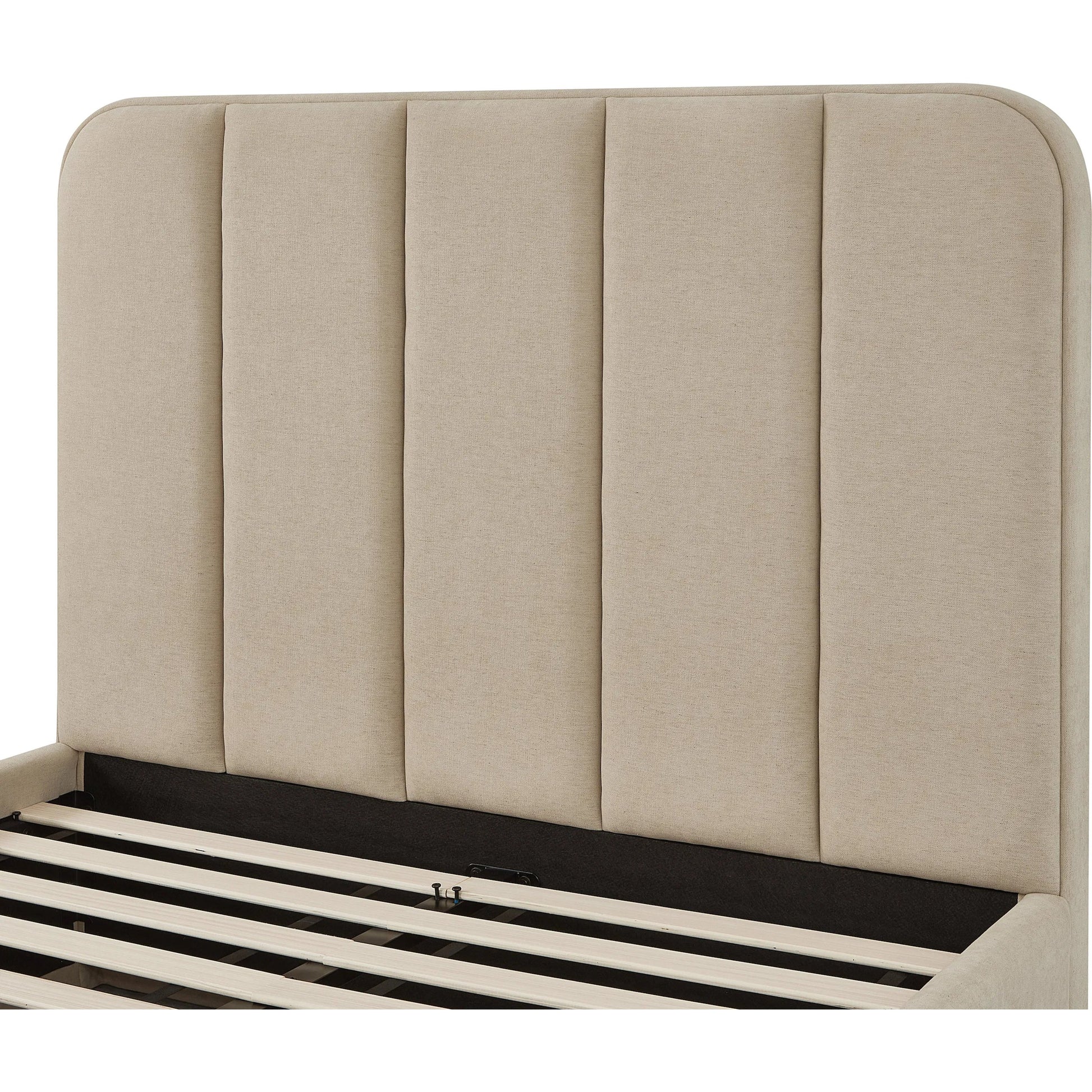 Parker Bed by TOV Furniture. Made from chenille, mdf in a unique style.