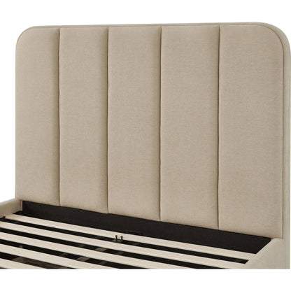 Parker Bed by TOV Furniture. Made from chenille, mdf in a unique style.