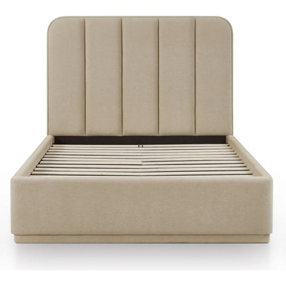 Parker Bed by TOV Furniture. Made from chenille, mdf in a unique style.