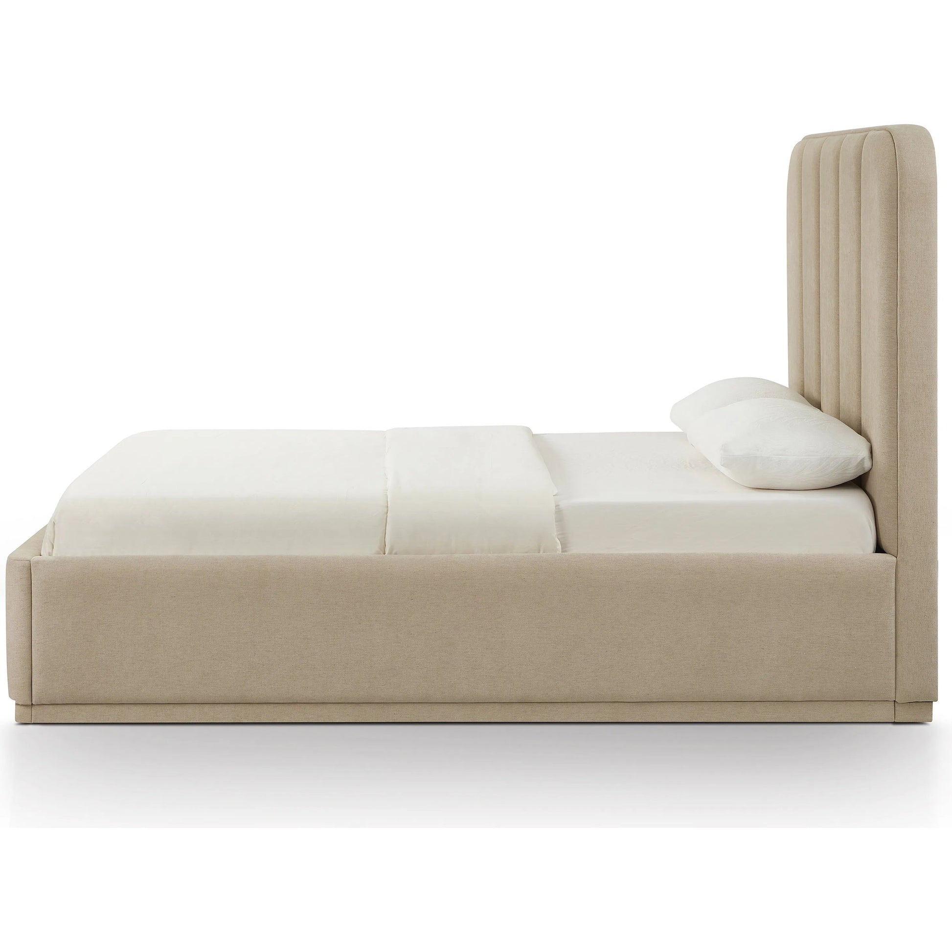 Parker Bed by TOV Furniture. Made from chenille, mdf in a unique style.