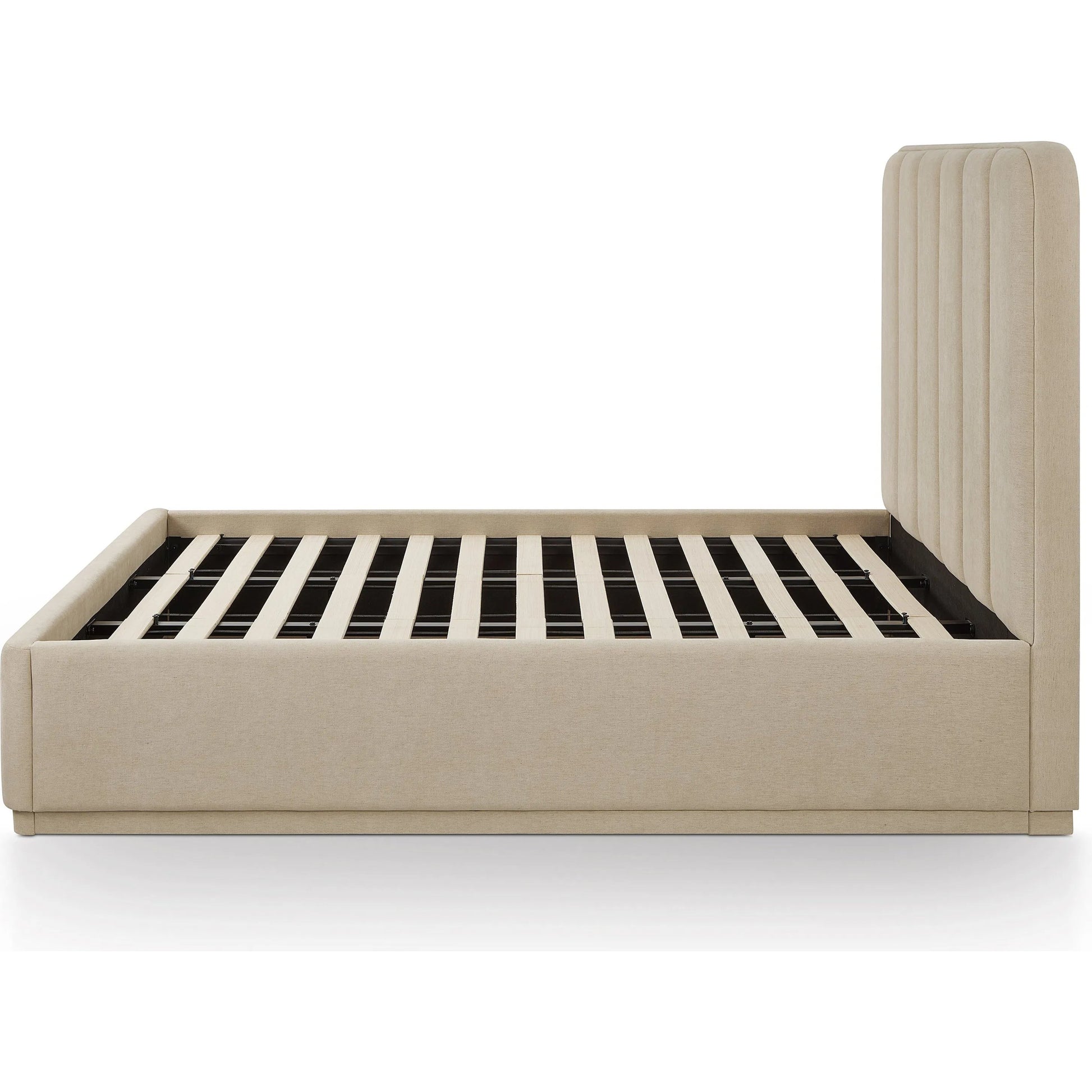 Parker Bed by TOV Furniture. Made from chenille, mdf in a unique style.