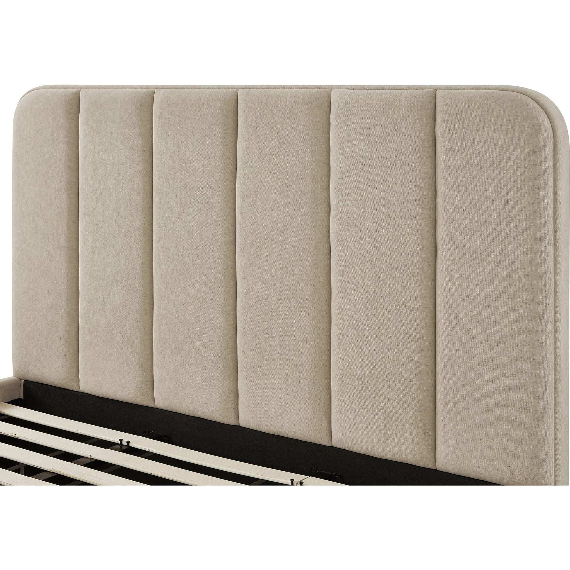Parker Bed by TOV Furniture. Made from chenille, mdf in a unique style.