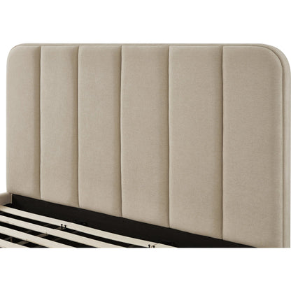 Parker Bed by TOV Furniture. Made from chenille, mdf in a unique style.