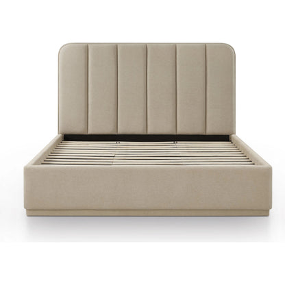 Parker Bed by TOV Furniture. Made from chenille, mdf in a unique style.