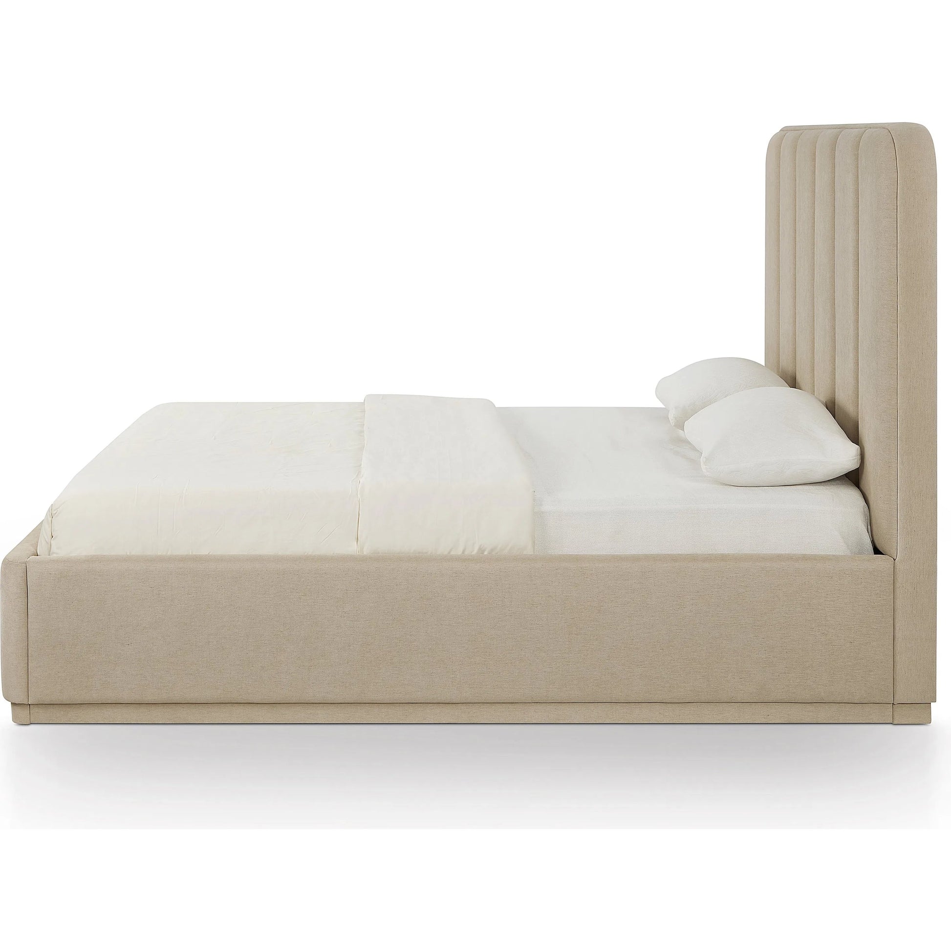 Parker Bed by TOV Furniture. Made from chenille, mdf in a unique style.