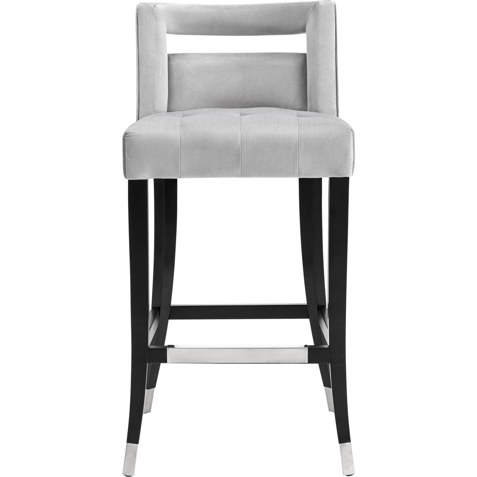 Hart Velvet Bar Stool by TOV Furniture. Made from velvet, birch in a transitional style.