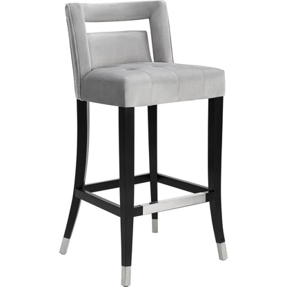 Hart Velvet Counter Stool by TOV Furniture. Made from velvet, birch in a transitional style.