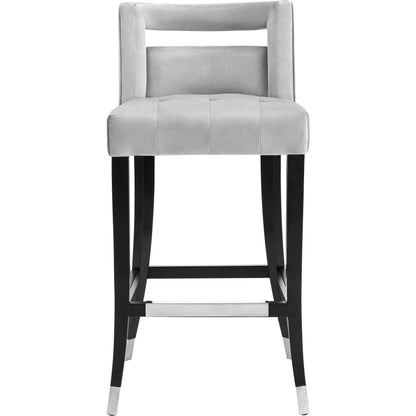 Hart Velvet Counter Stool by TOV Furniture. Made from velvet, birch in a transitional style.