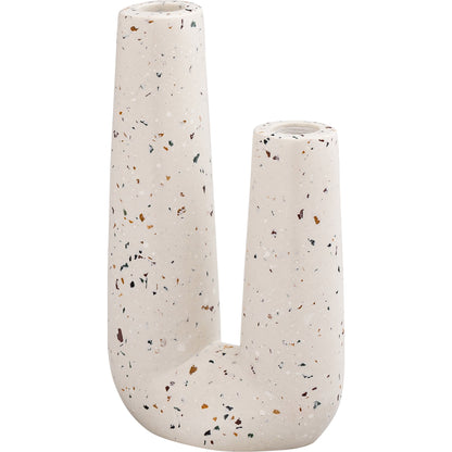 Terrazzo Novelty Tube Vase by TOV Furniture in natural. Made from concrete in a eclectic & global style.