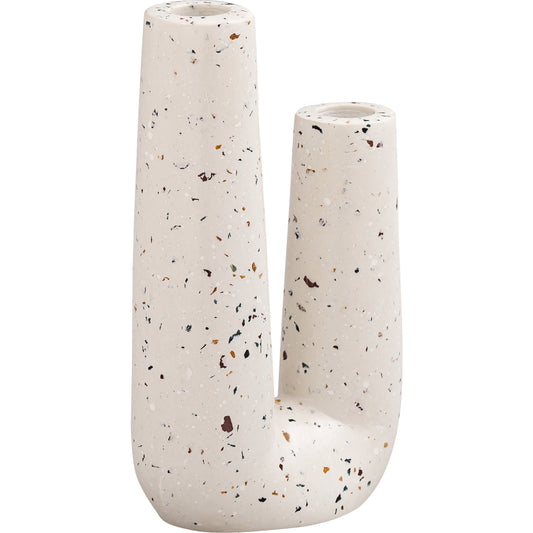 Terrazzo Novelty Tube Vase by TOV Furniture in natural. Made from concrete in a eclectic & global style.