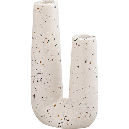 Terrazzo Novelty Tube Vase by TOV Furniture in natural. Made from concrete in a eclectic & global style.