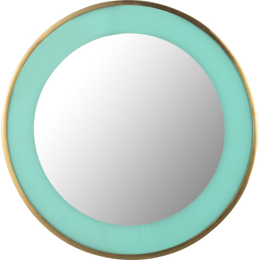 Lucille Mirror by TOV Furniture in natural. Made from iron, glass in a coastal style.