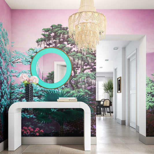 Lucille Mirror by TOV Furniture in natural. Made from iron, glass in a coastal style.