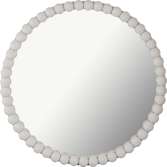 Baria Wooden Round Wall Mirror by TOV Furniture. Made from unique in a transitional style.