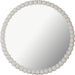 Baria Wooden Round Wall Mirror by TOV Furniture. Made from wood. glass, iron in a transitional style.