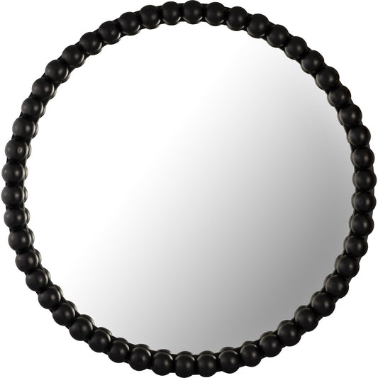 Baria Wooden Round Wall Mirror by TOV Furniture. Made from unique in a transitional style.