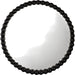 Baria Wooden Round Wall Mirror by TOV Furniture. Made from wood. glass, iron in a transitional style.