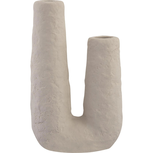 Salaa Concrete Table Vase by TOV Furniture in beige. Made from concrete in a modern style.