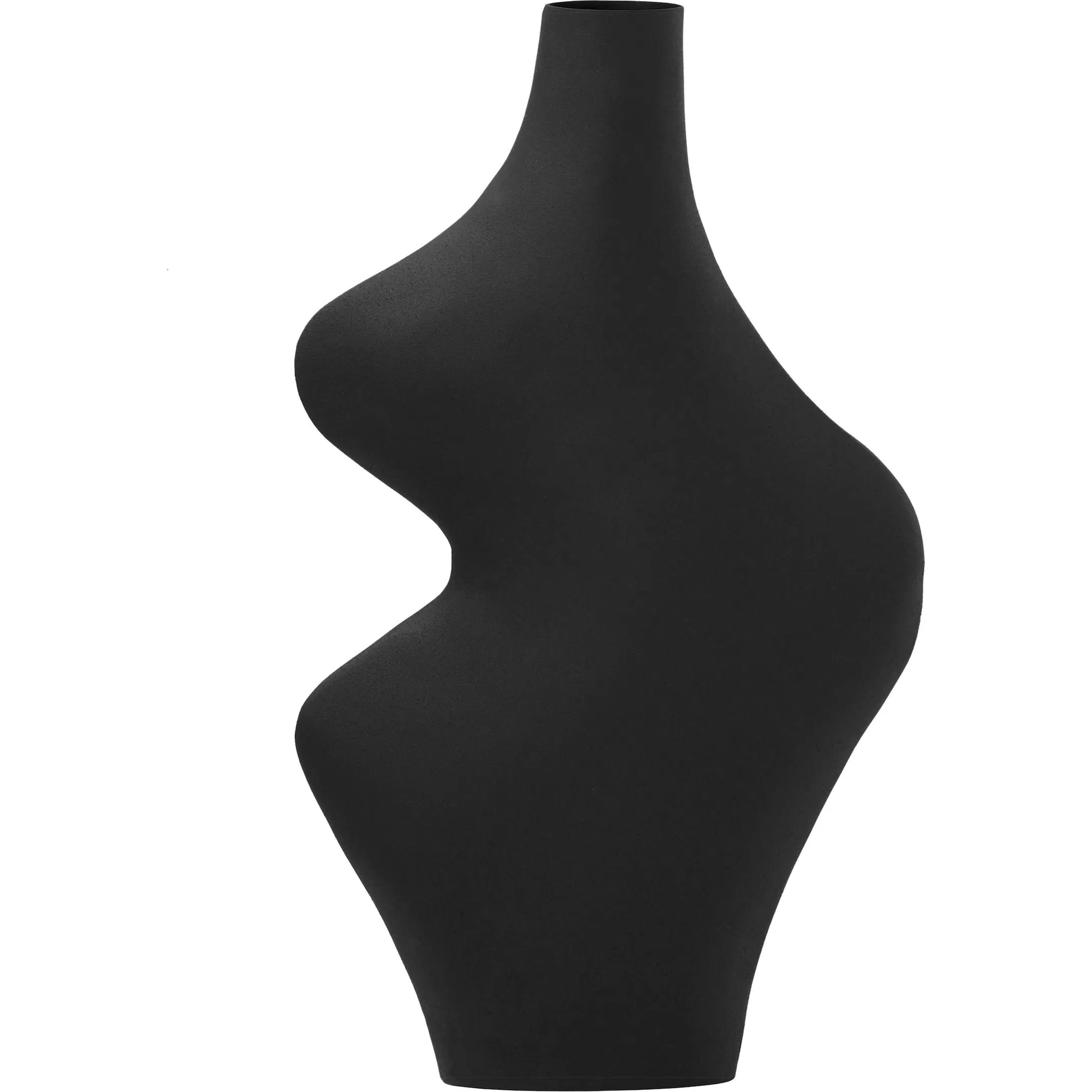 Tarri Vase by TOV Furniture in black. Made from iron in a modern style.