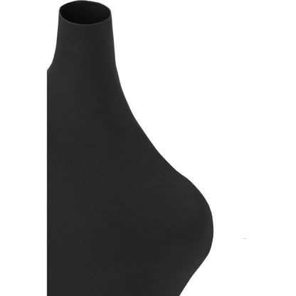 Tarri Vase by TOV Furniture in black. Made from iron in a modern style.