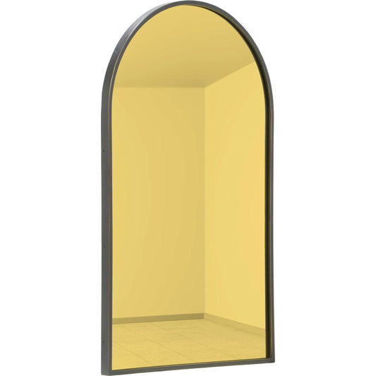 Hadley Wall Mirror by TOV Furniture in bronze. Made from brass, glass in a modern style.