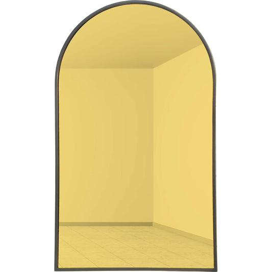 Hadley Wall Mirror by TOV Furniture in bronze. Made from brass, glass in a modern style.