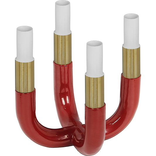 Kaonashi Candelabra by TOV Furniture. Made from aluminum, iron in a transitional style.
