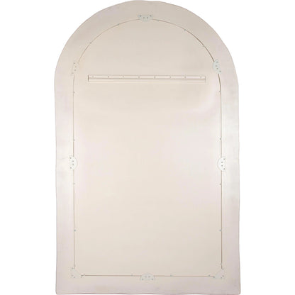 Kaia Textured Floor Mirror by TOV Furniture in cream. Made from frp, glass, mdf in a modern style.