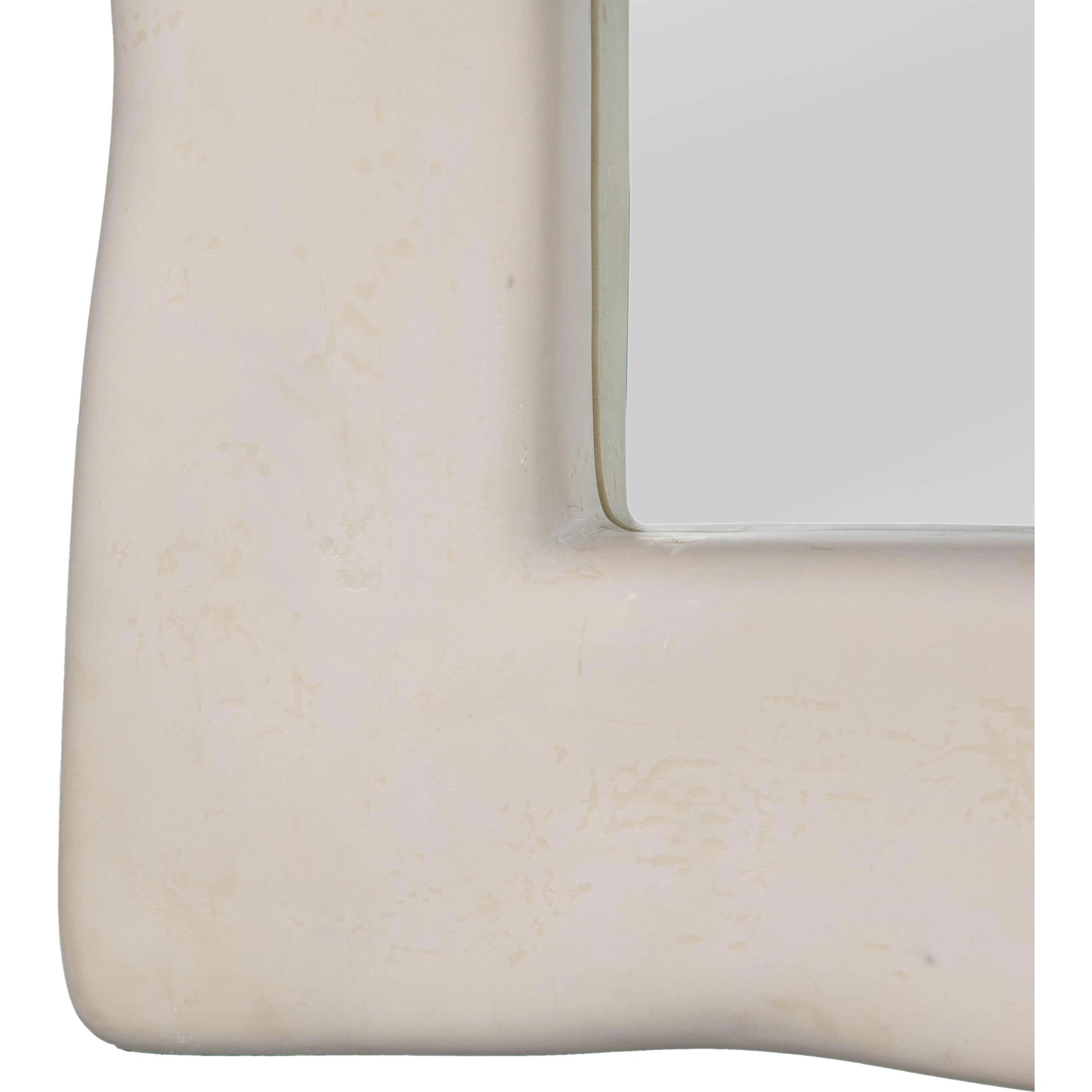 Kaia Textured Floor Mirror by TOV Furniture in cream. Made from frp, glass, mdf in a modern style.