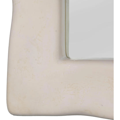 Kaia Textured Floor Mirror by TOV Furniture in cream. Made from frp, glass, mdf in a modern style.