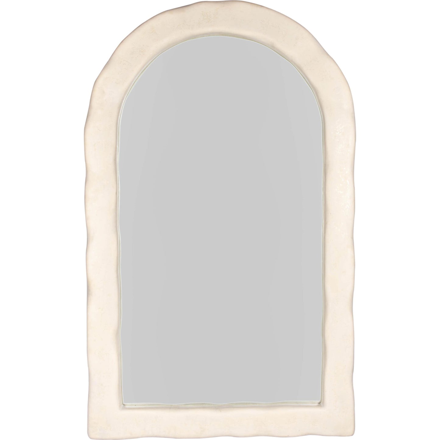 001 SI-2107418 | Additional Silo | Kaia Textured Floor Mirror by TOV Furniture in cream. Made from frp, glass, mdf in a modern style.